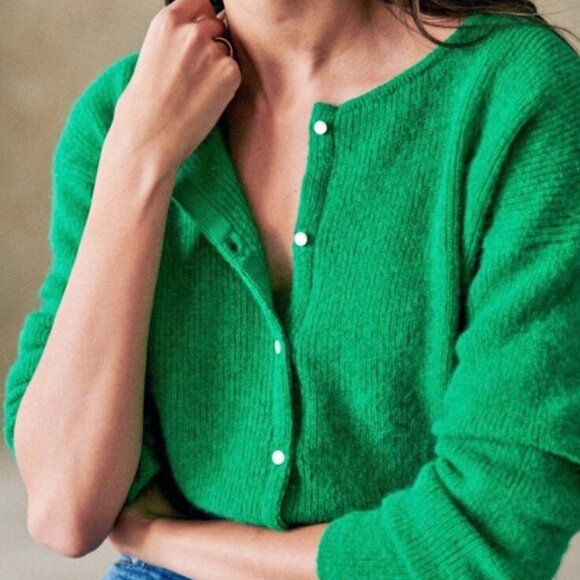 Sézane Sweaters - Sezane Gaspard Sweater Bright Green Size XS